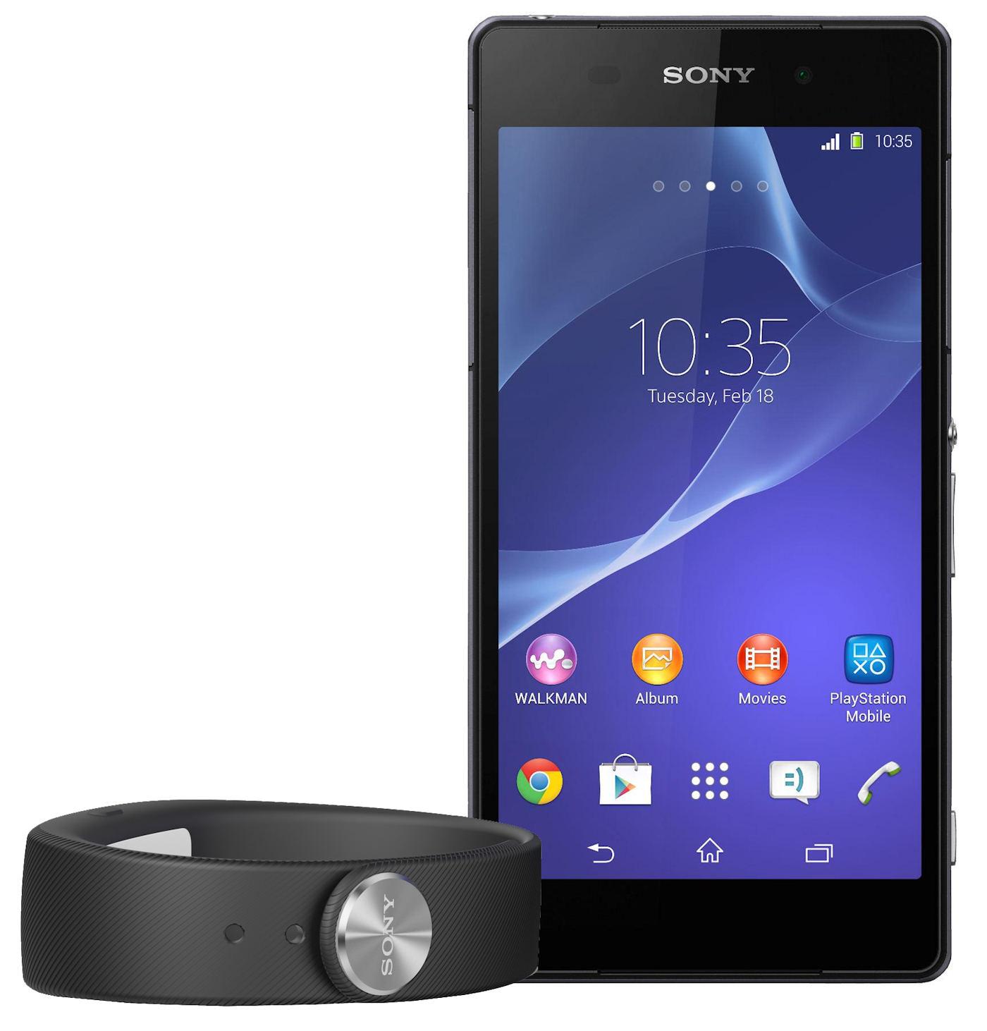 Sony Xperia Z2 (czarny) + SmartBand SWR10