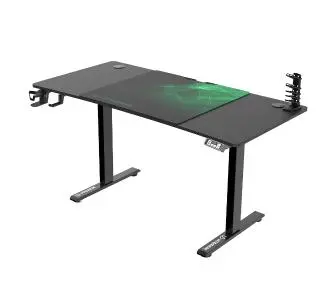 Biurko Ultradesk LEVEL V2 140cm Regulacja wysokości Czarno-zielony