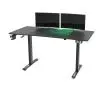 Biurko Ultradesk LEVEL V2 140cm Regulacja wysokości Czarno-zielony