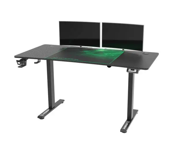 Ultradesk LEVEL V2 140cm Regulacja wysokości Czarno-zielony - Kup na Raty - RRSO 0%