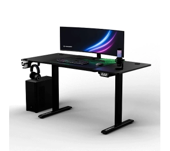 Biurko Ultradesk LEVEL V2 140cm Regulacja wysokości Czarno-zielony