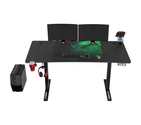 Ultradesk LEVEL V2 140cm Regulacja wysokości Czarno-zielony - Kup na Raty - RRSO 0%