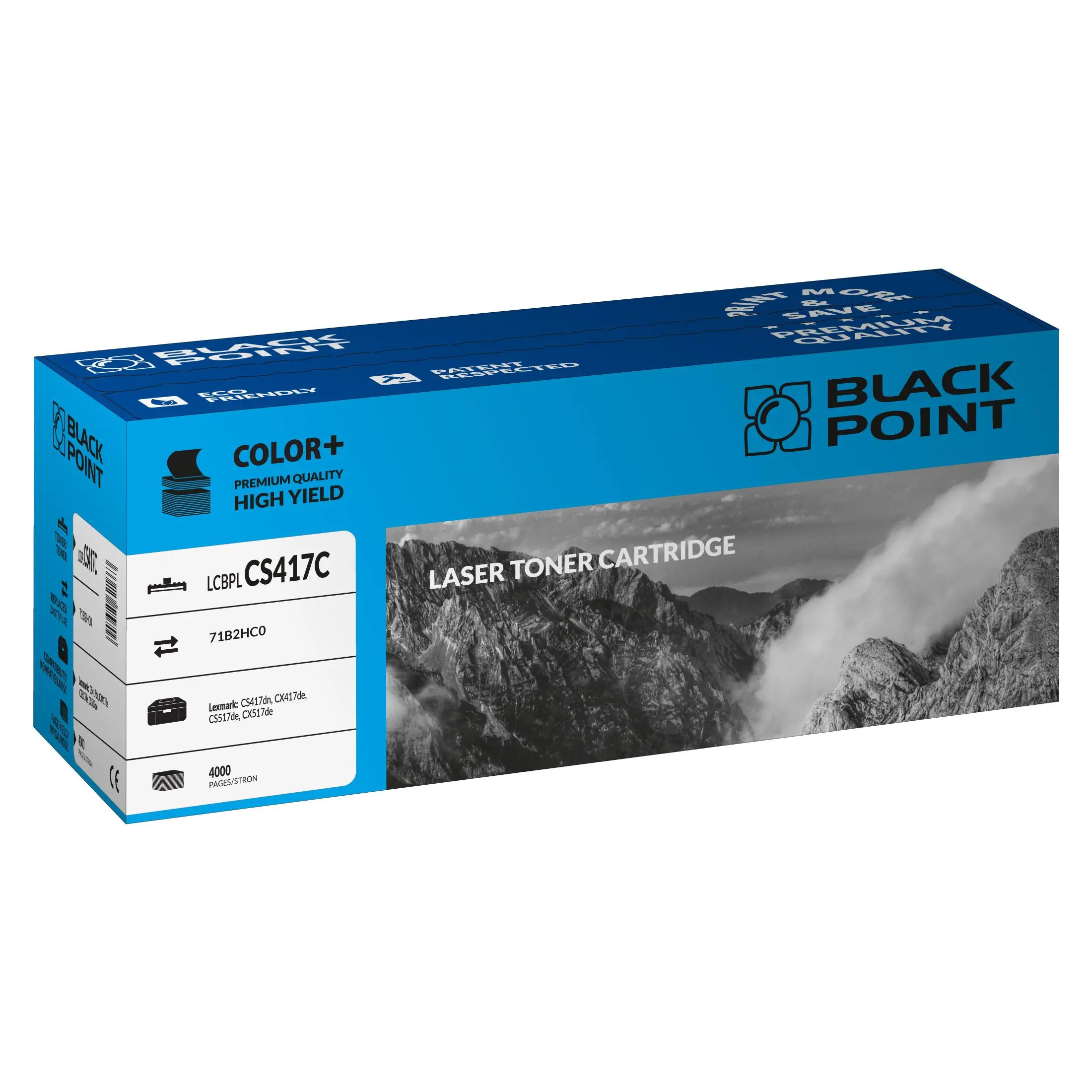 Toner Black Point LCBPLCS417C (zamiennik 71B2HC0) Błękitny