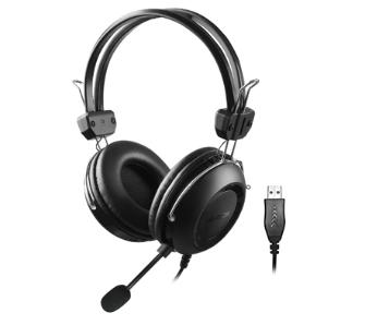 Słuchawki przewodowe z mikrofonem A4tech HU-35 Nauszne Czarny
