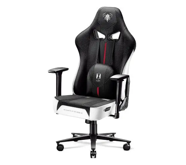 Diablo Chairs X-Player 2.0 King Size Gamingowy do 160kg Skóra ECO Tkanina Czarno-biały - Kup na Raty - RRSO 0%