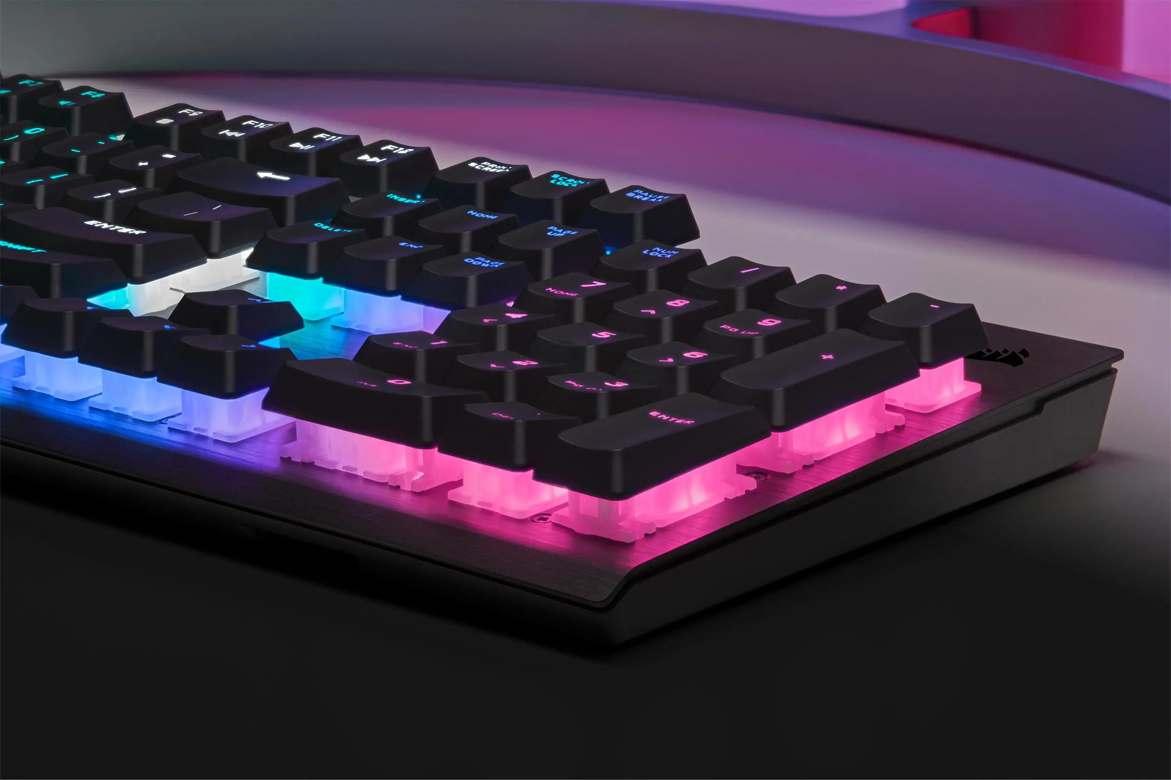 Klawiatura mechaniczna Corsair K60 RGB PRO Cherry MX Viola Czarny