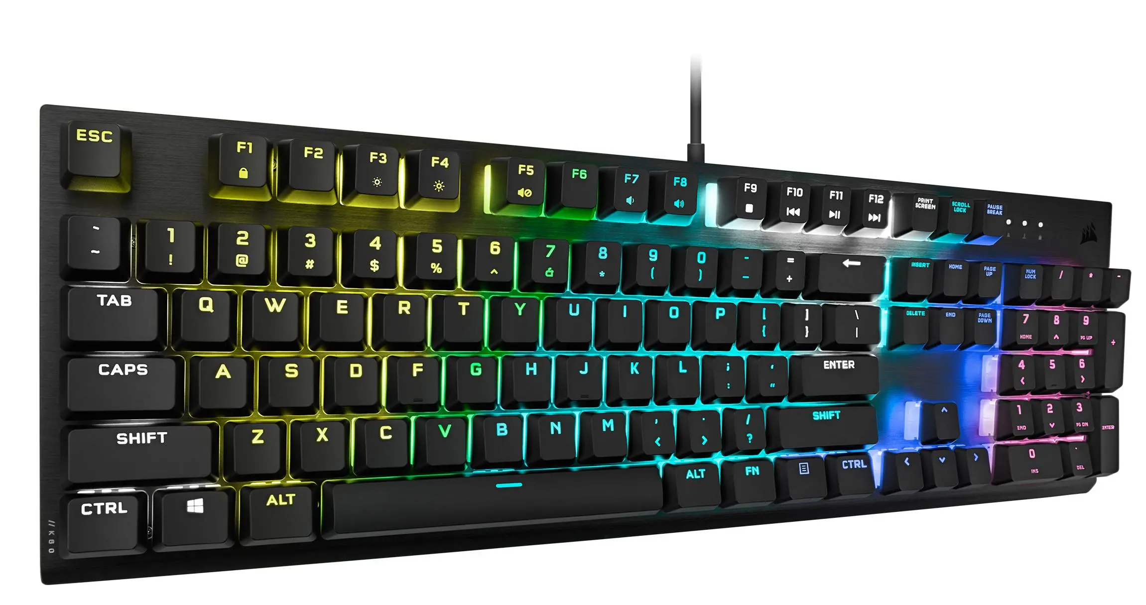 Klawiatura mechaniczna Corsair K60 RGB PRO Cherry MX Viola Czarny