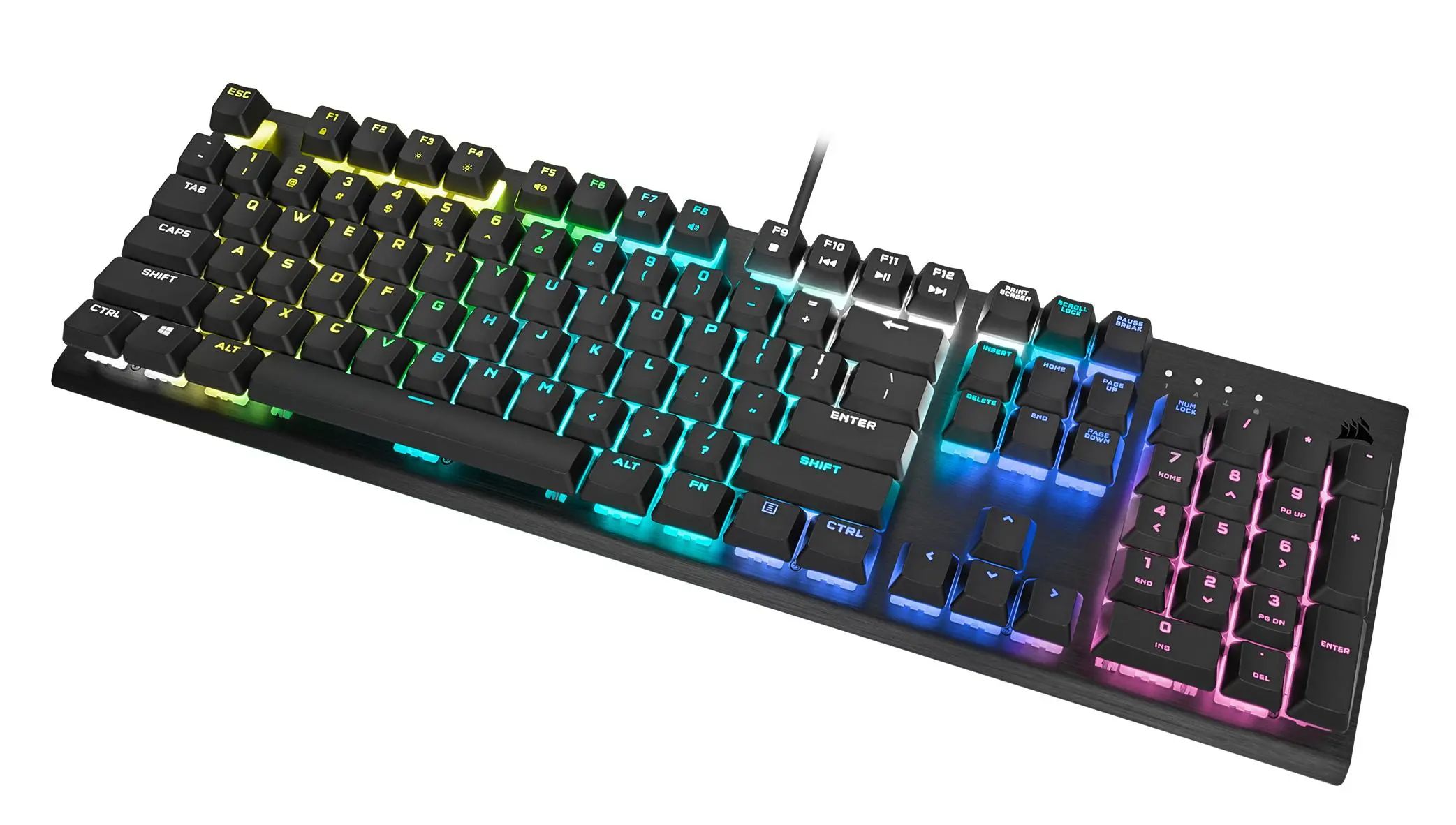 Klawiatura mechaniczna Corsair K60 RGB PRO Cherry MX Viola Czarny