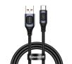 Kabel Baseus szybkiego ładowania USB-C  Flash, QC 3.0, Huawei SCP, Samsung AFC, 5A, 1m (szary)