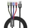 Kabel Baseus Fast 4w1 2xUSB-C Lightning Micro 3,5A 1,2m Czarny