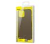 Etui Baseus Frosted Glass Protective Case do iPhone 12 / 12 Pro (czarny)