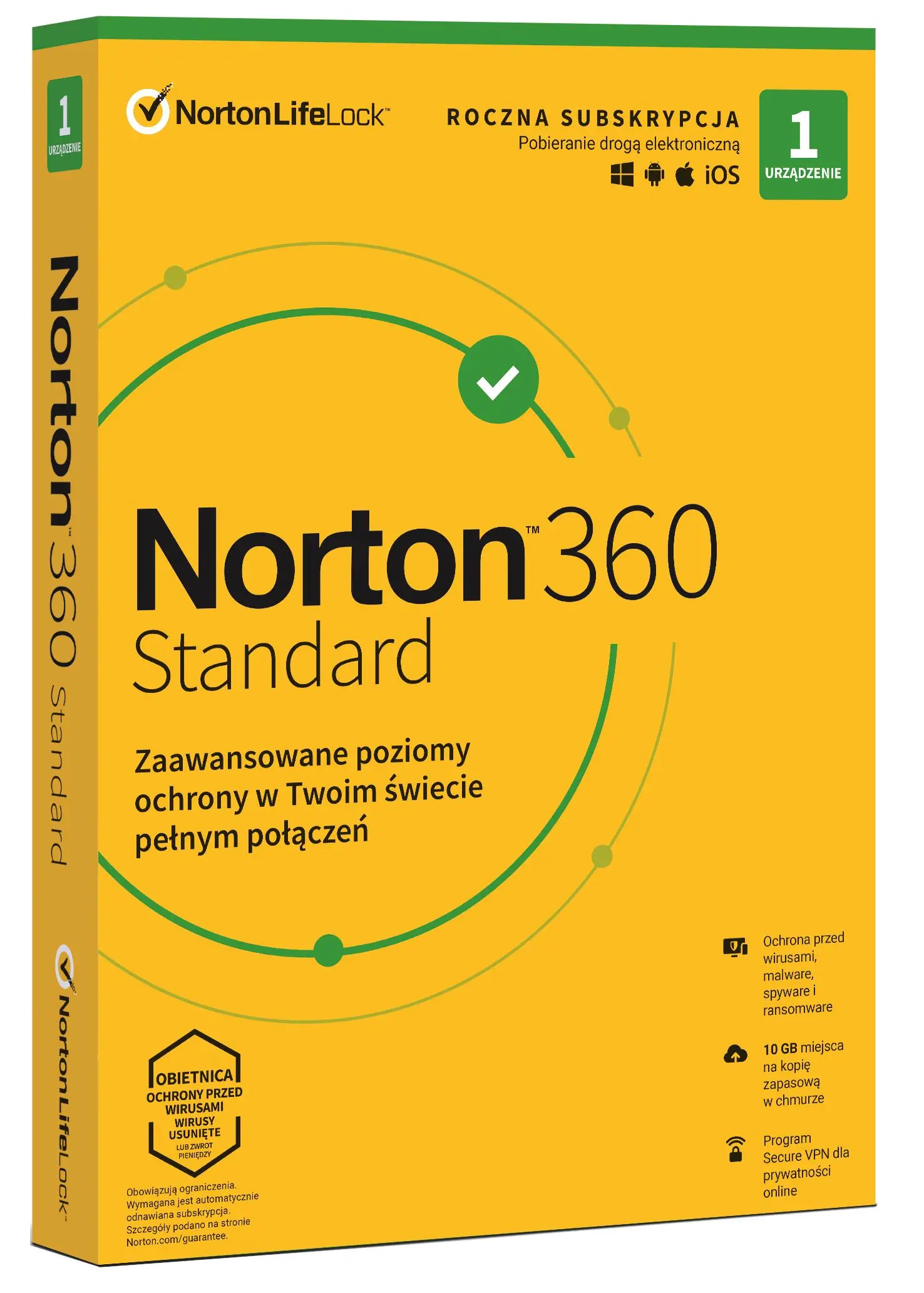 Antywirus Norton 360 Standard 10GB 1 Urządzenie/1 Rok
