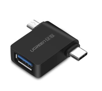 Adapter UGREEN OTG 2w1 USB-A do USB-C i microUSB