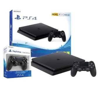 Konsola Sony PlayStation 4 Slim 500GB + dodatkowy pad (czarny)