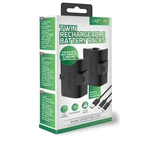 Venom Venom VS2882 -  2 sztuki do pada Xbox Series / Xbox One + 3m kabel Czarny