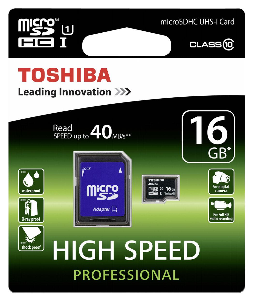 Toshiba microSDHC Class 10 UHS-I 16GB