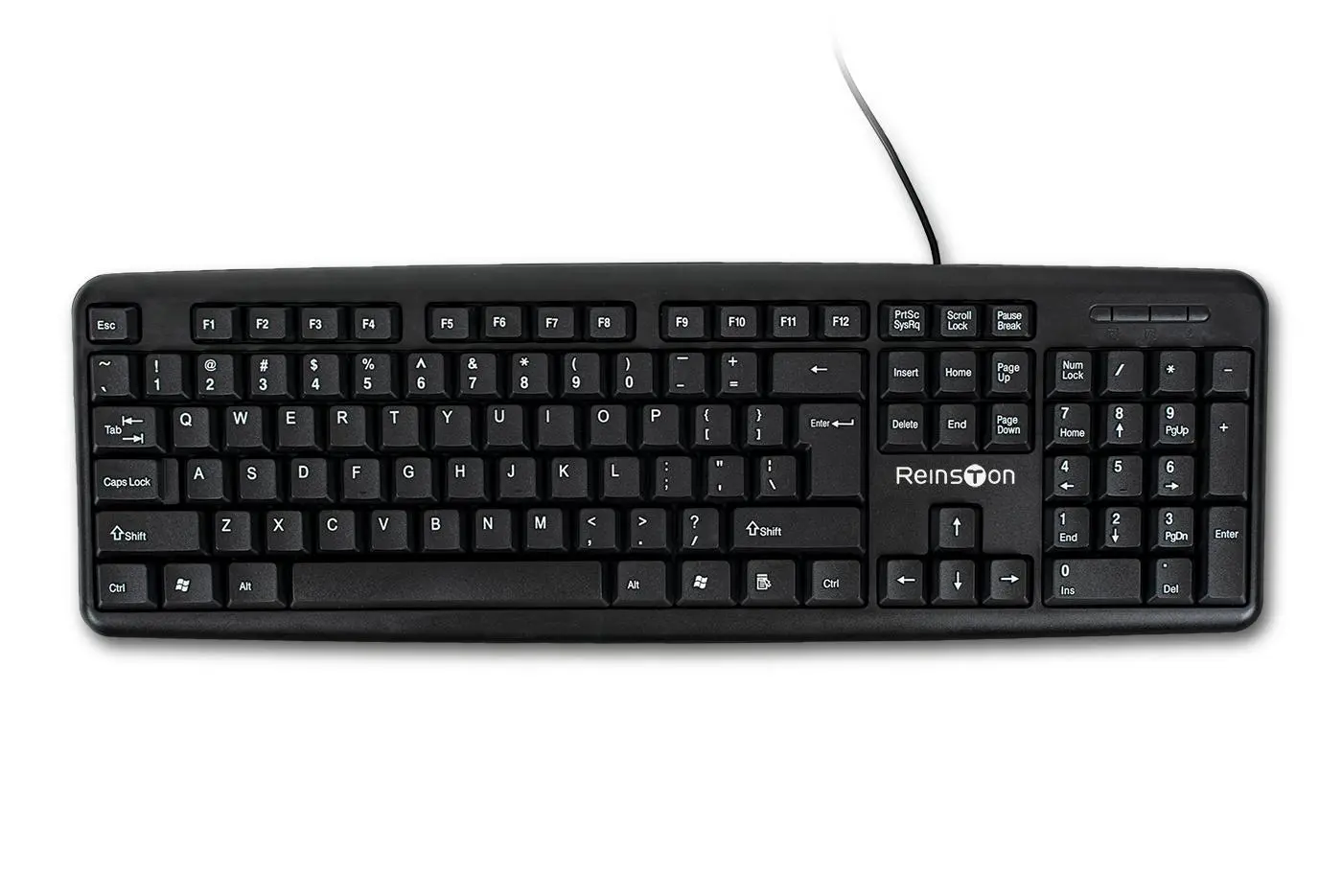 Klawiatura membranowa Reinston EKP01 Czarna Przewodowa