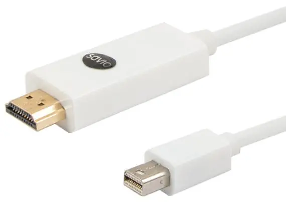 Kabel DisplayPort Savio CL-83 Biały