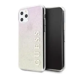 Guess Glitter Gradient GUHCN65PCUGLGPI do iPhone 11 Pro Max Różowo-Złoty
