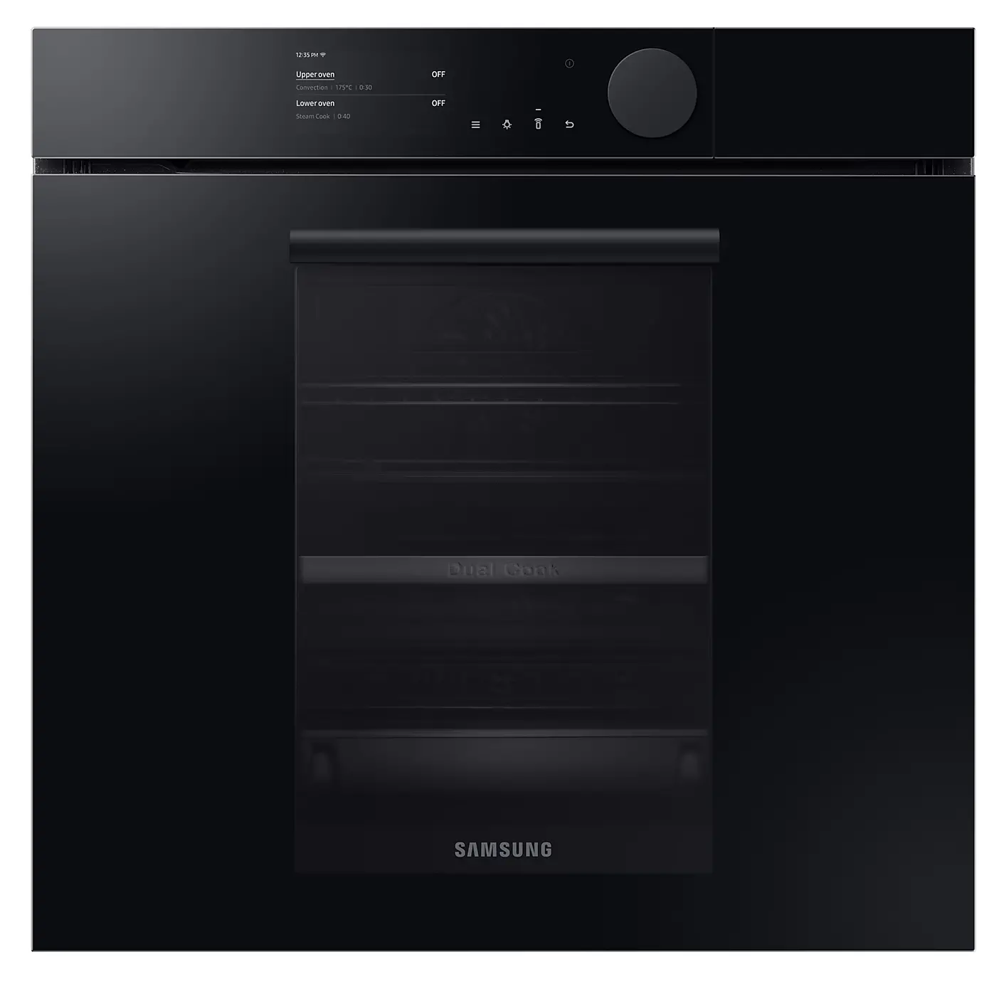 Piekarnik elektryczny parowy Samsung Infinite Line NV75T8979RK Dual Cook Termoobieg Termosonda Zdalne sterowanie Czarny