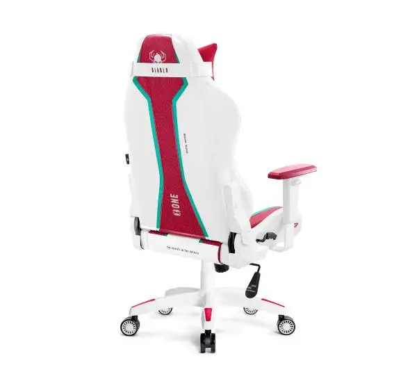 Diablo Chairs X-One 2.0 Normal Size Gamingowy do 136kg Skóra ECO Tkanina Biało-czerwony - Kup na Raty - RRSO 0%