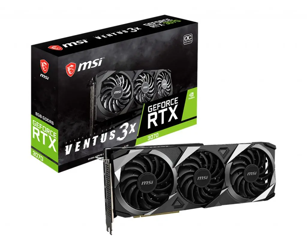 Karta graficzna MSI GeForce RTX 3070 VENTUS 3X OC LHR 8GB GDDR6 256bit DLSS