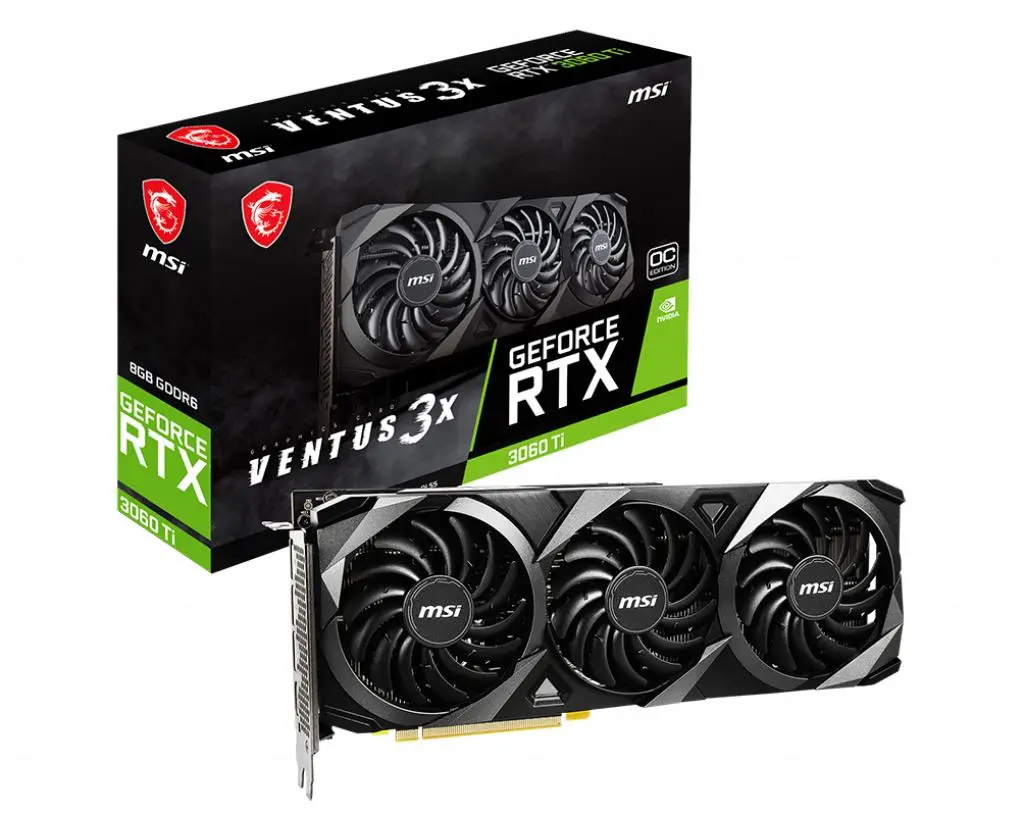 Karta graficzna MSI GeForce RTX 3060 Ti VENTUS 3X OC LHR 8GB GDDR6 256bit DLSS