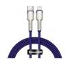 Kabel Baseus Cafule metal USB-C do Lightning 20W 1m Niebieski