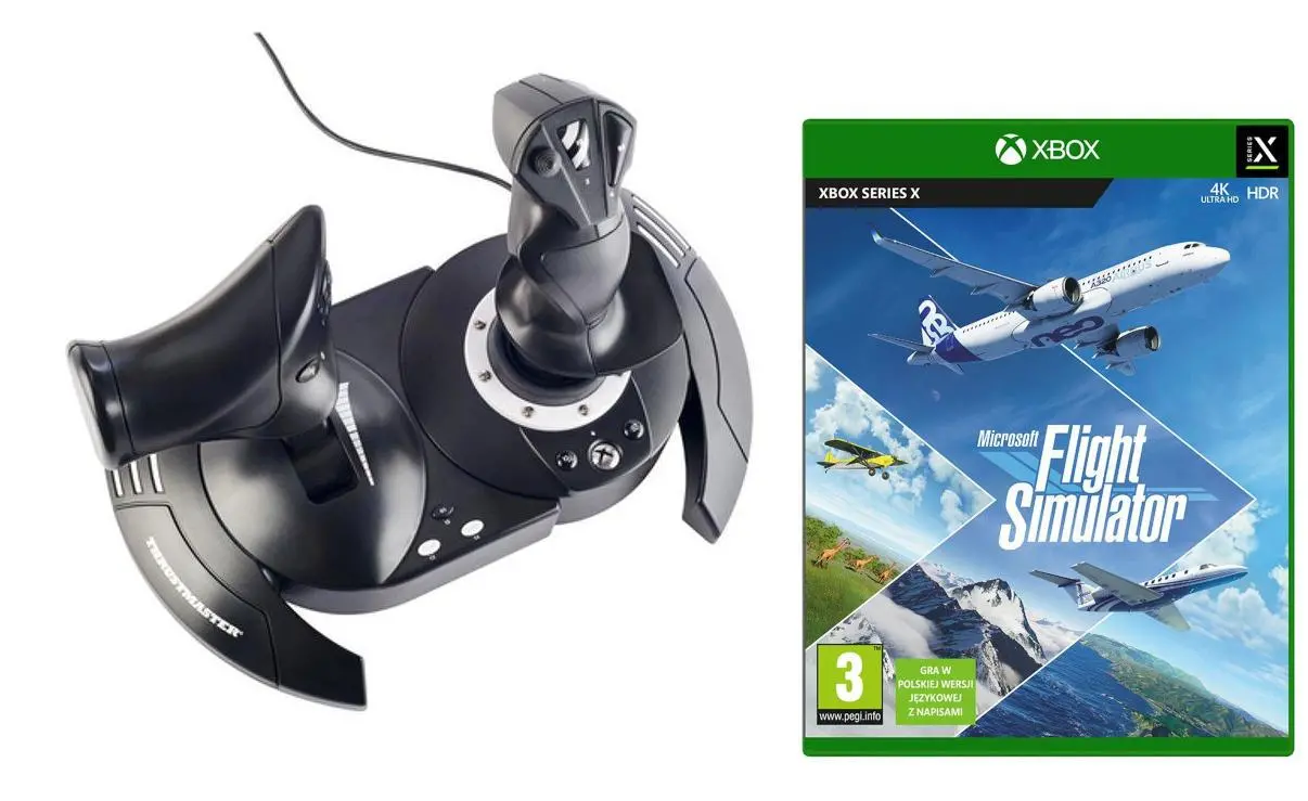 Joystick Thrustmaster T.FLight HOTAS One + Microsoft FLight Simulator do Xbox Series X/S, Xbox One, PC Przewodowy