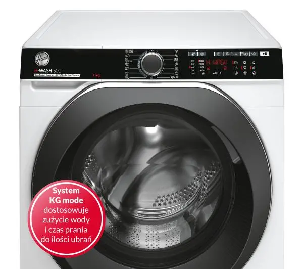 Hoover H-Wash 500 HWP4 37AMBC/1-S Slim 7kg 1300obr/min Zdalne sterowanie - DRUGI -30%, ALBO 5-TY ZA 1ZŁ - Kup na Raty - RRSO 0%
