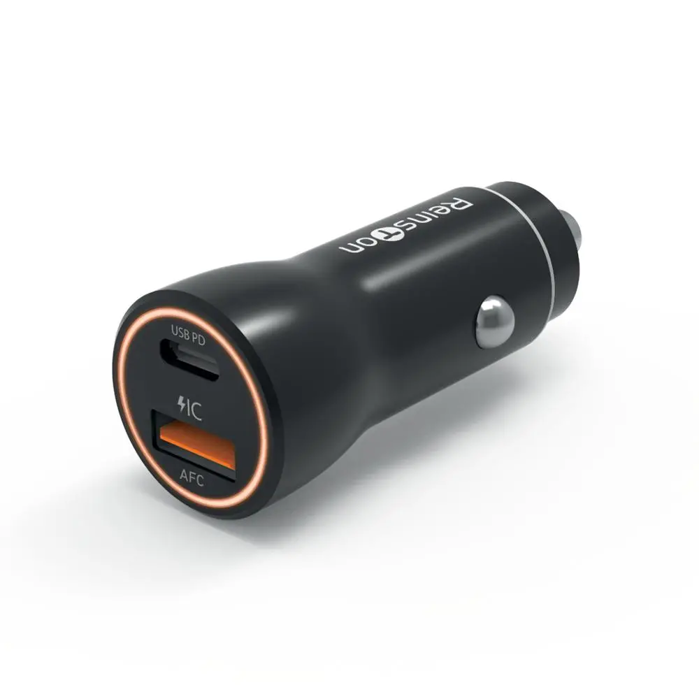 Ładowarka samochodowa Reinston ELSA14 USB-A i USB-C Power Delivery Czarny