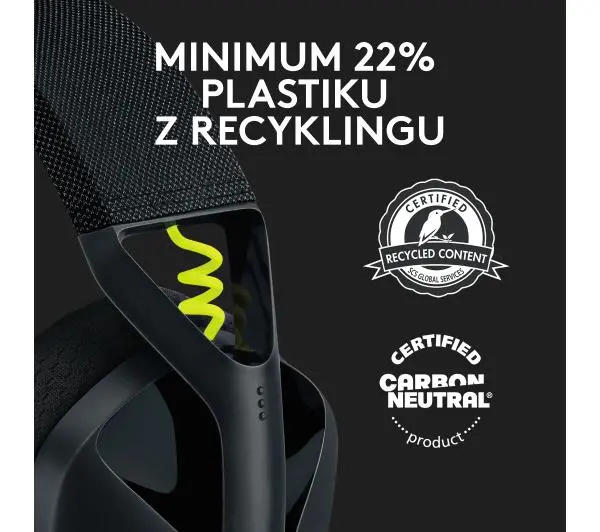 Logitech G435 Lightspeed Nauszne Czarny