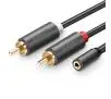 Kabel  audio UGREEN AV102 1m Czarny