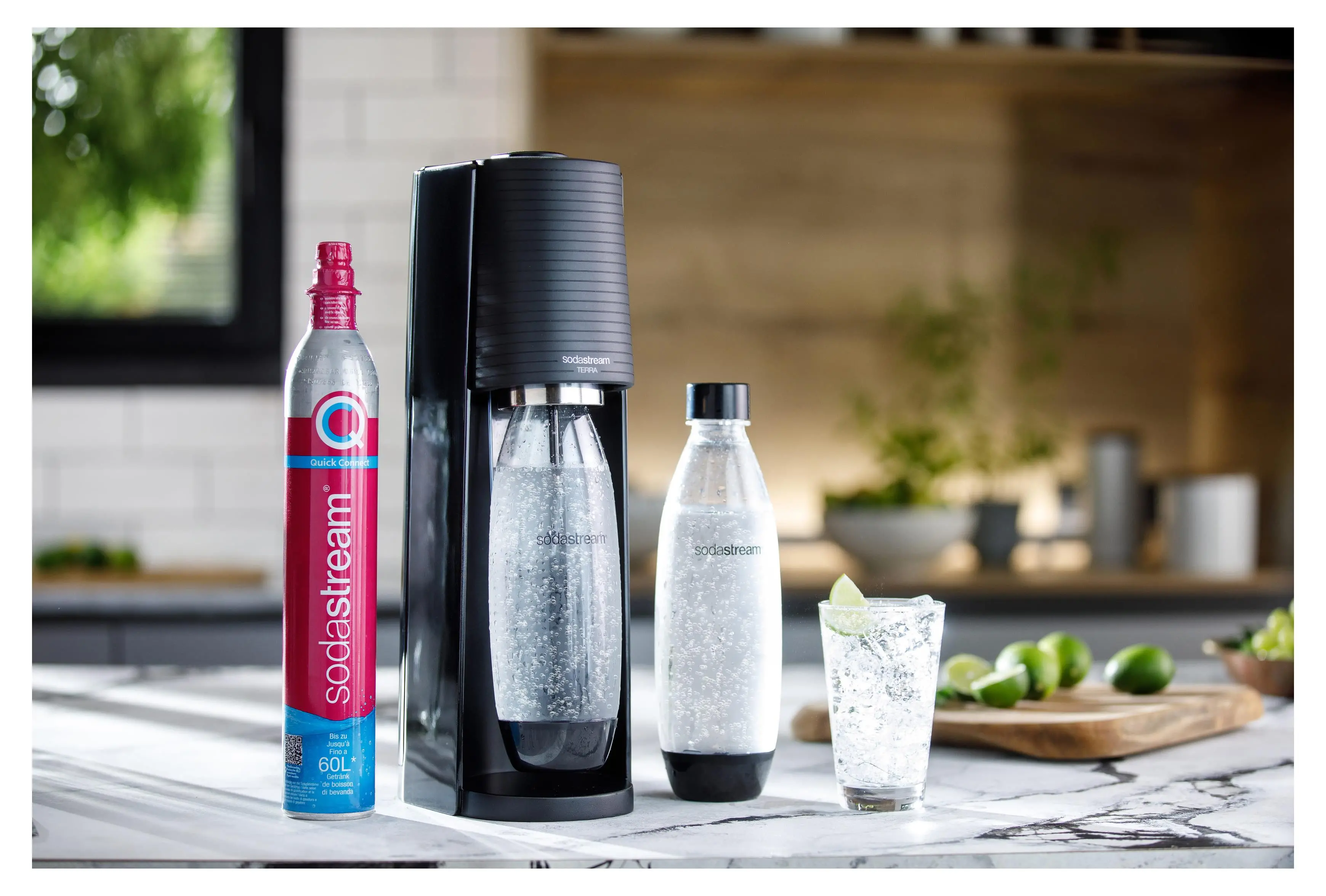 Saturator Sodastream Terra Czarny + Nabój z gazem CO2