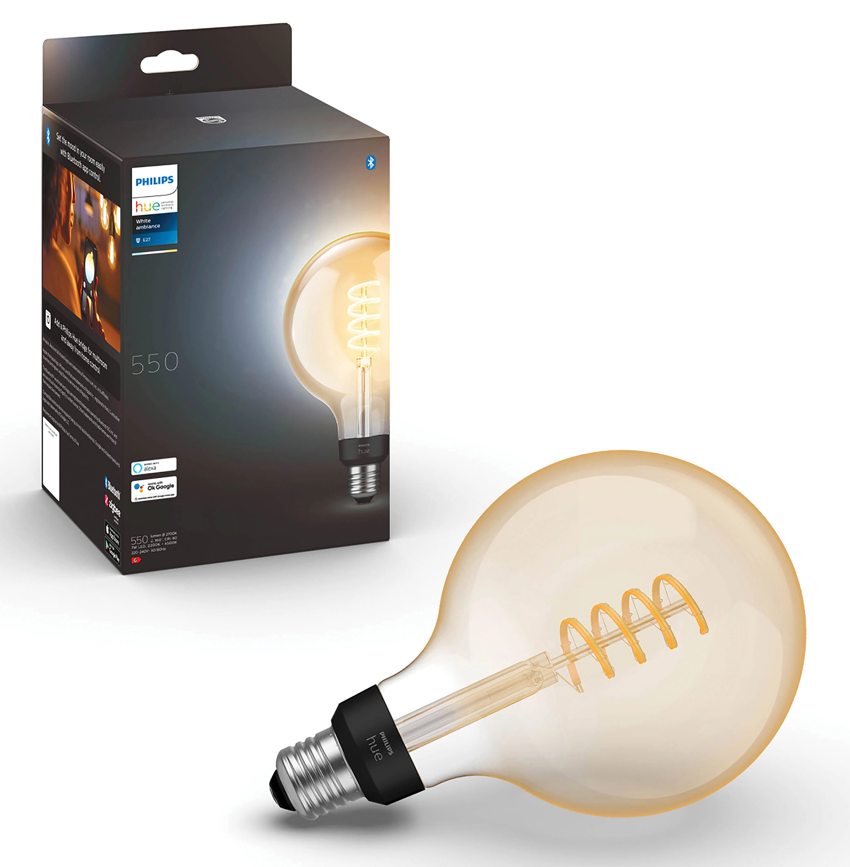 Żarówka LED Philips Hue White Ambiance Filament Globe E27 1 szt.