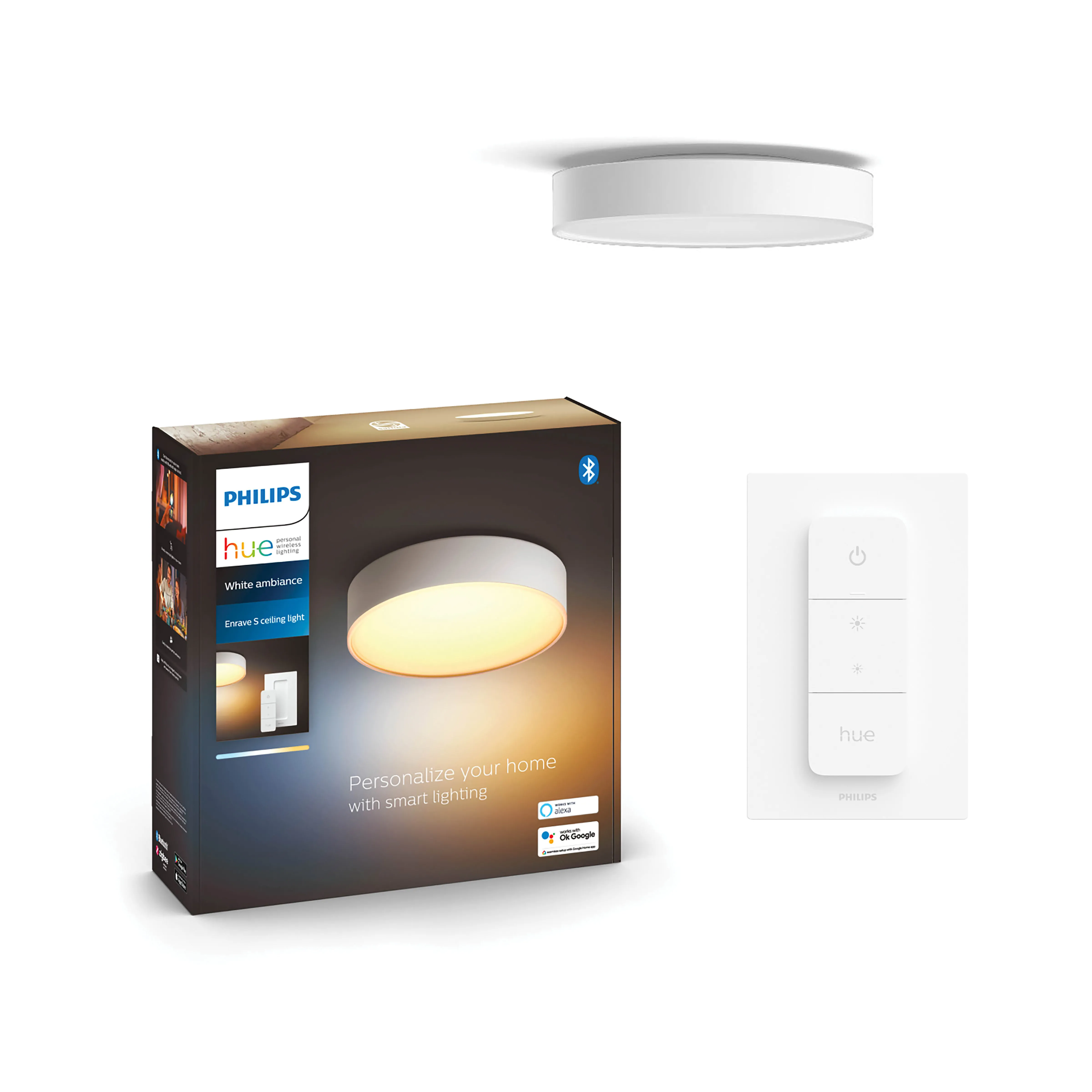 Lampa sufitowa Philips Hue White Ambiance Enrave średnia Biały