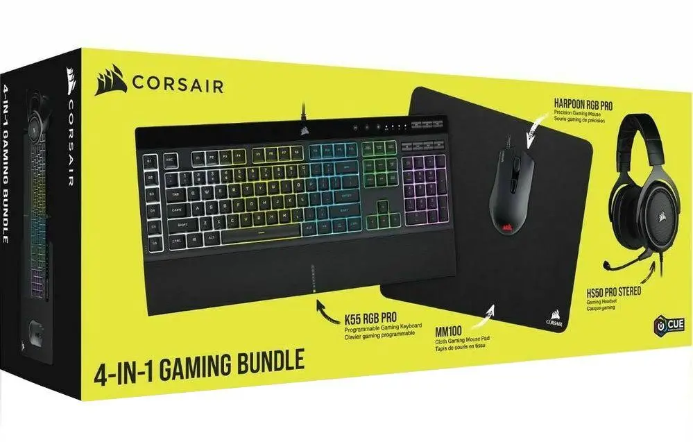 Zestaw Corsair 4 w 1 Czarny