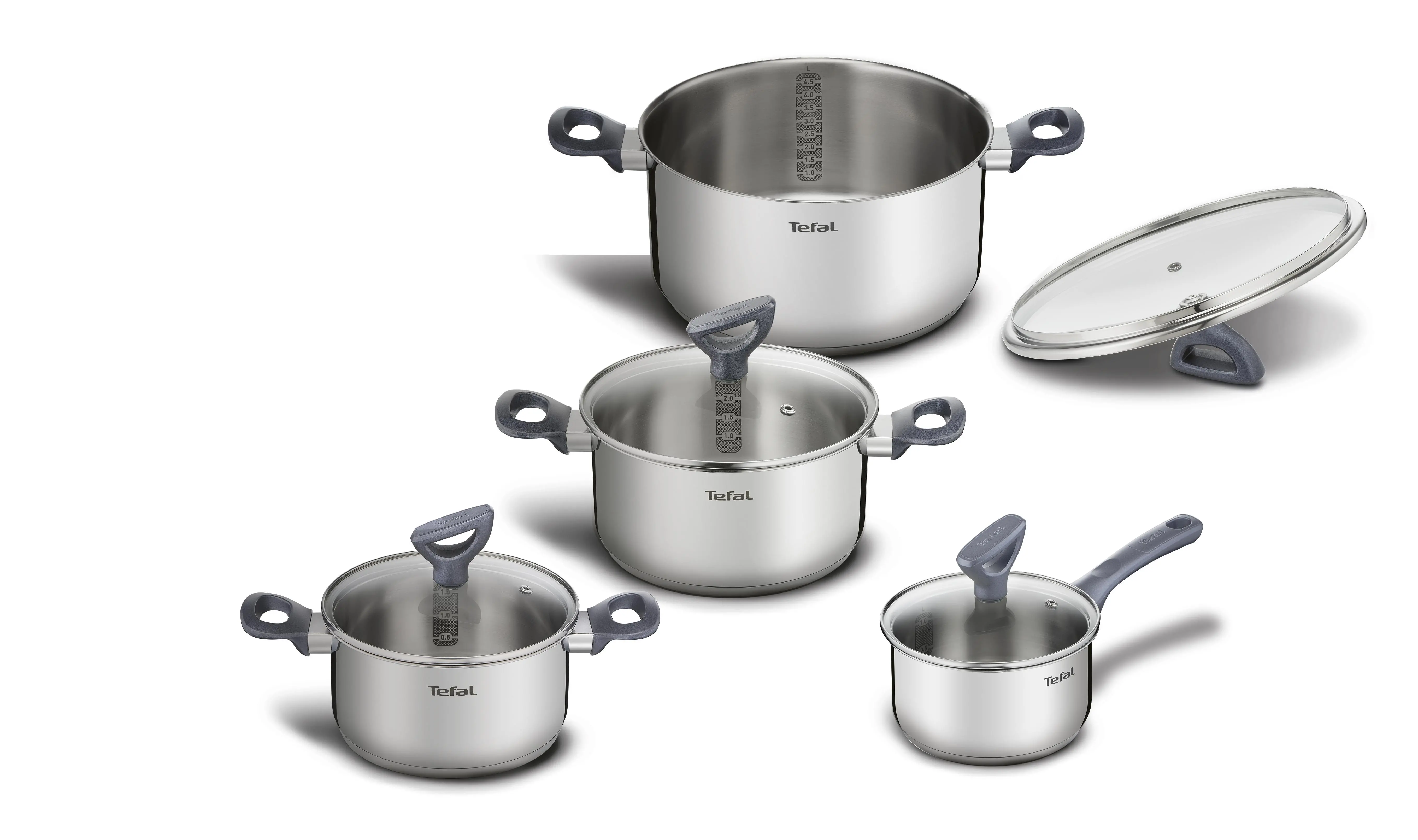 Zestaw garnków Tefal Daily Cook G712S855 Indukcja Stal nierdzewna 8 elementów