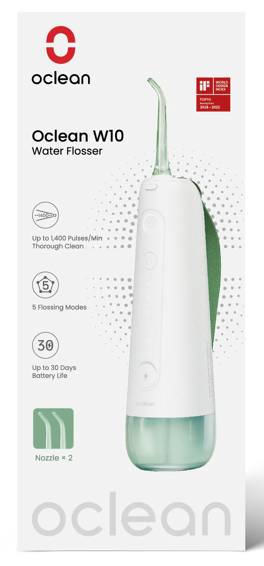 Irygator Oclean W10Zielony