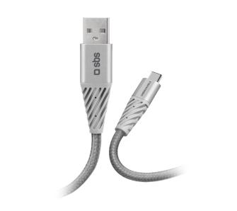 Kabel SBS USB do USB-C Aramid 1,5m Szary