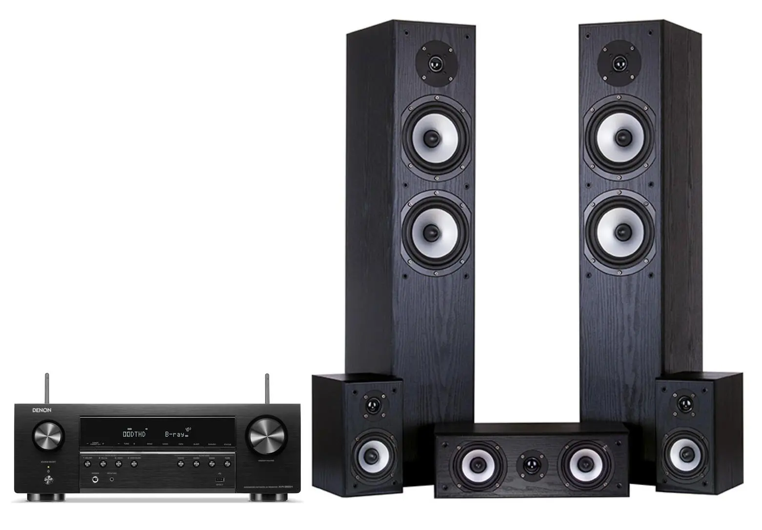 Zestaw kina Denon AVR-S660H, Wilson Cinematic 5.0 Czarny