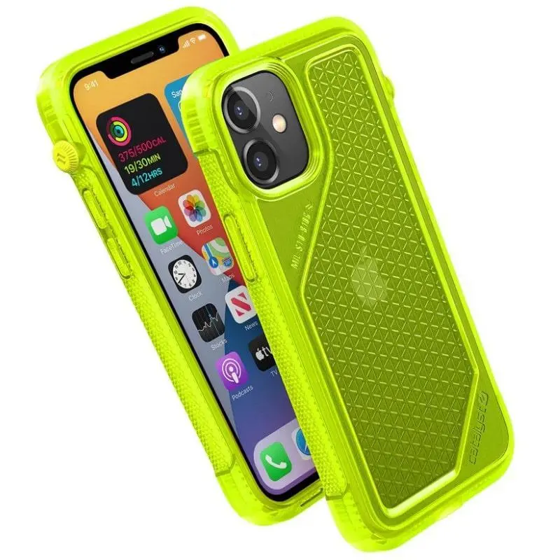 Etui Catalyst Vibe do iPhone 12 Mini żółto Przeźroczysty