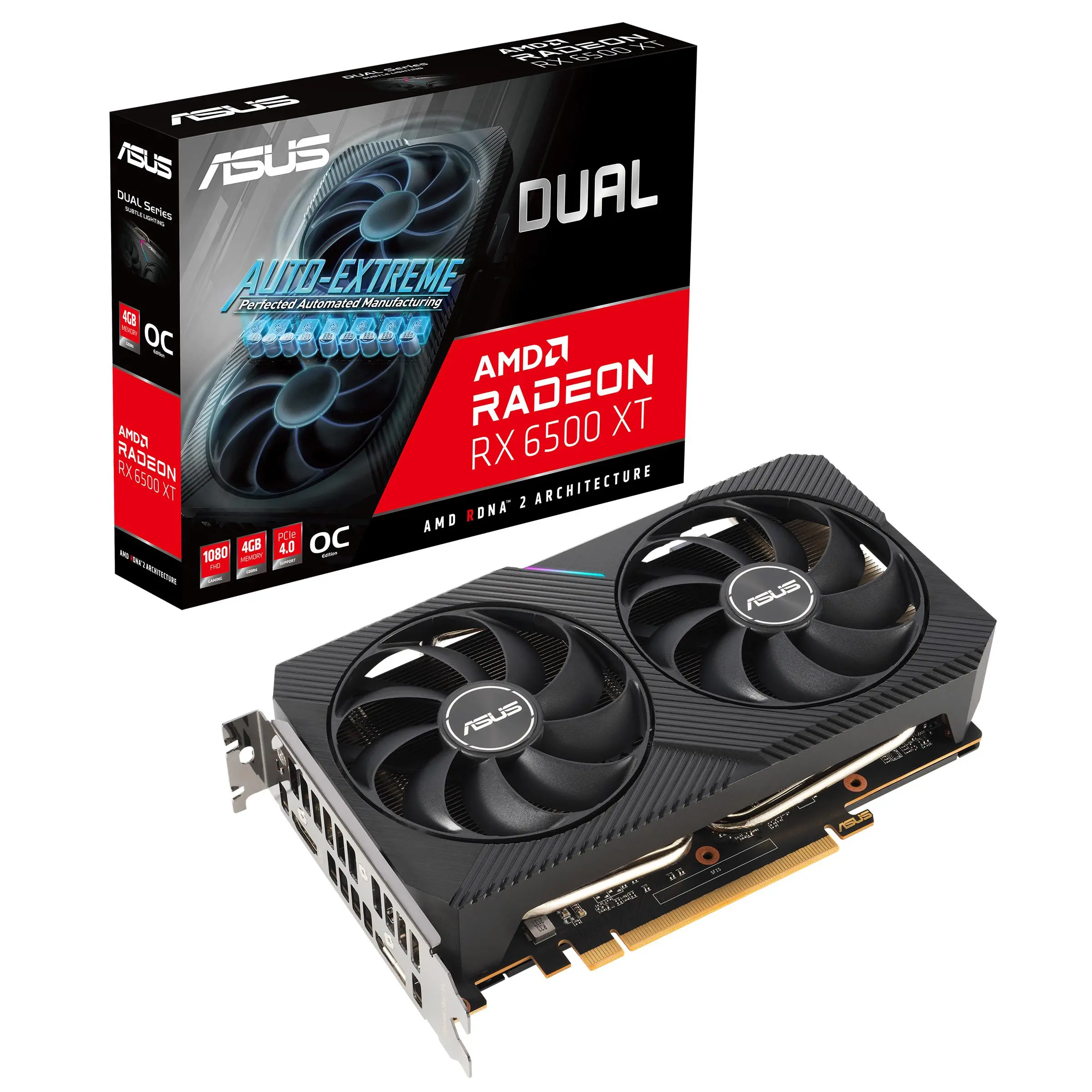 Carte Graphique ASUS AMD RX 6500 XT OC Dual 4Go – Pour Pièces Ou Réparation