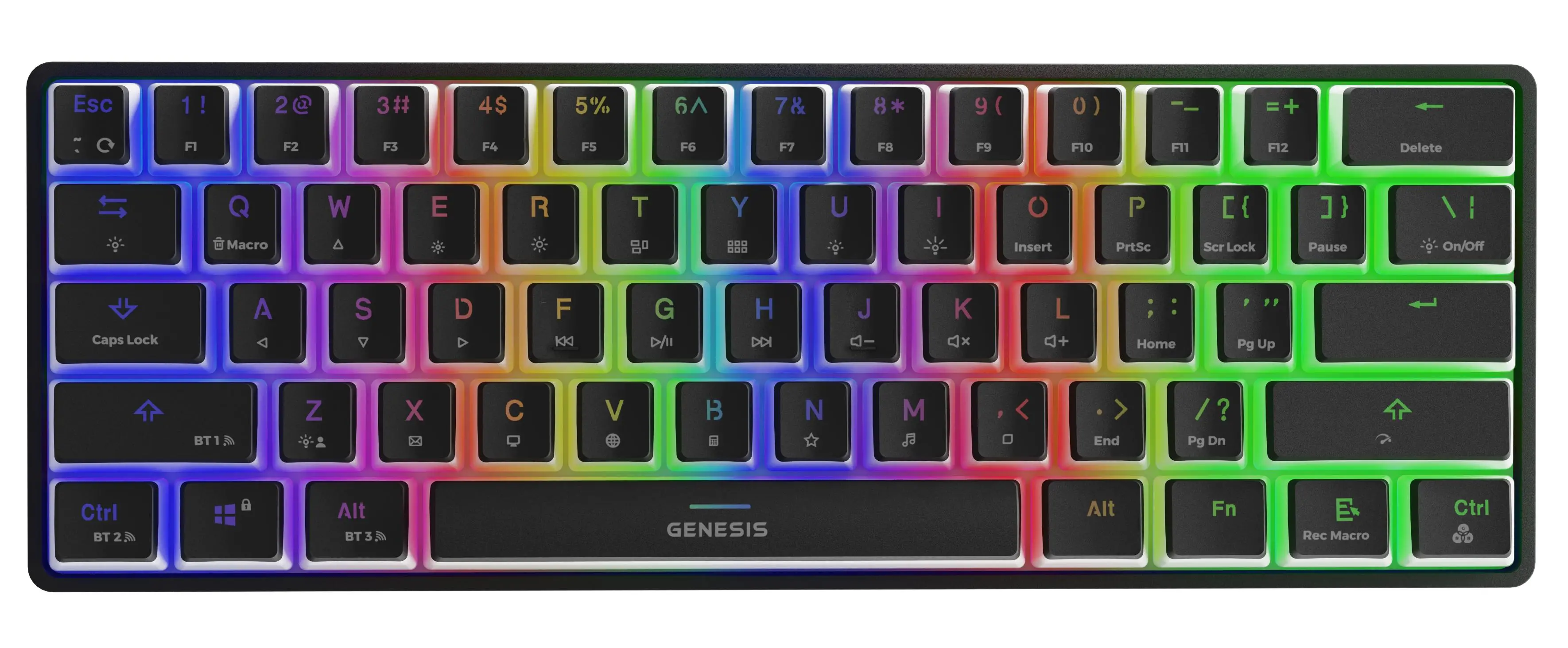 Klawiatura mechaniczna Genesis Thor 660 RGB Gateron Red  Czarny