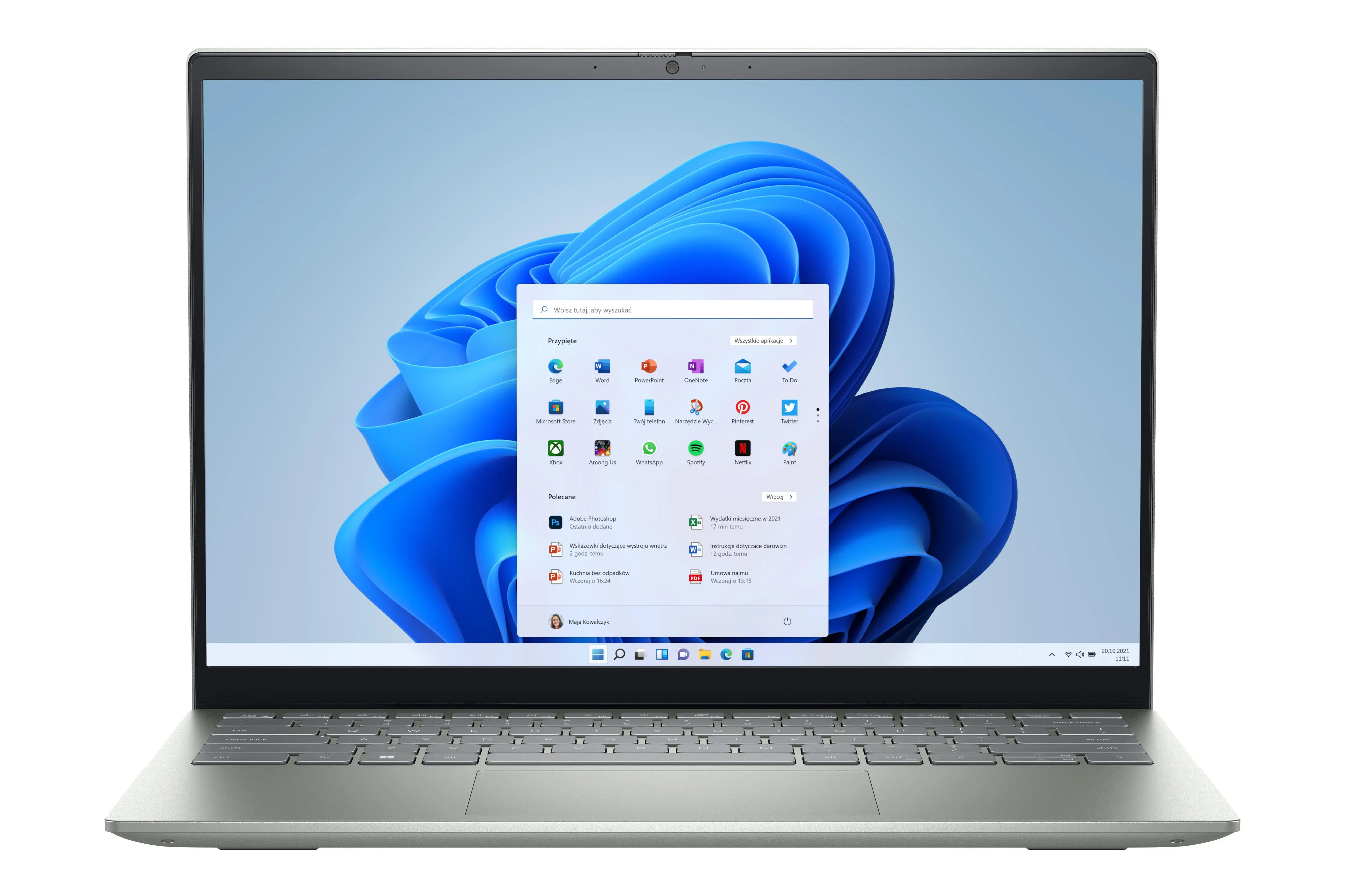 Laptop ultrabook Dell Inspiron 5425-5795 14'' R7 5825U 16GB RAM 512GB Dysk SSD Win11 Srebrny