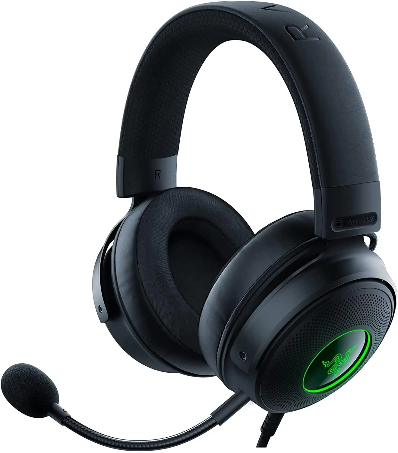 Słuchawki przewodowe z mikrofonem Razer Kraken V3 Hypersense Nauszne Czarny