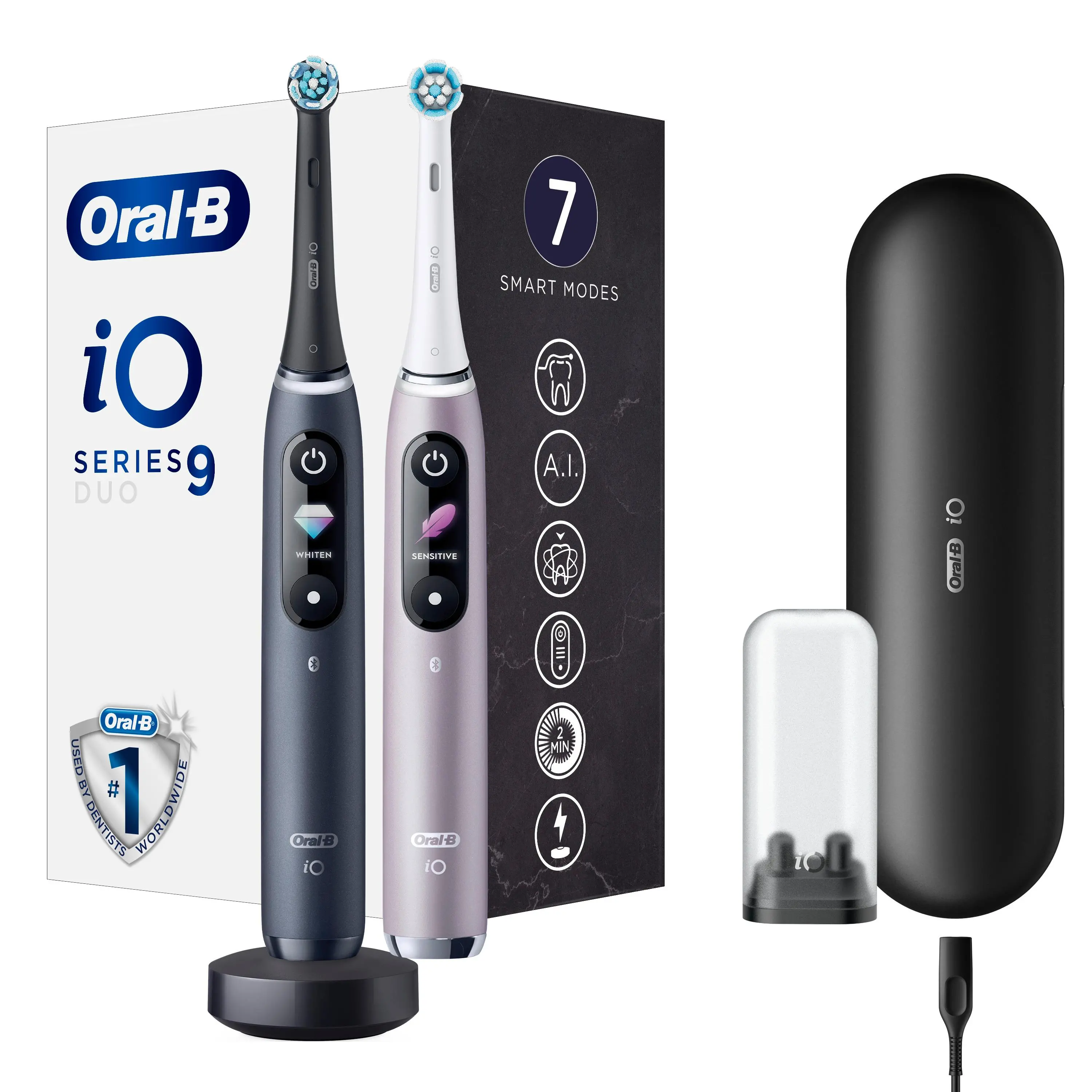 фото Електрична зубна щітка Oral-B iO Series 9 Duo Black and Rose 2