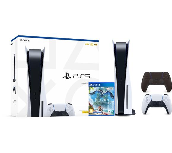 konsola PS5 Sony PlayStation 5 (PS5) + Horizon Forbidden West + dodatkowy pad (czarny)
