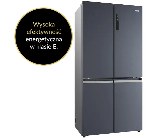 Haier Seria 5 HCR5919ENMB Pełny No Frost 190cm Szuflada z kontrolą wilgotności Grafitowy - Kup na Raty - RRSO 0%