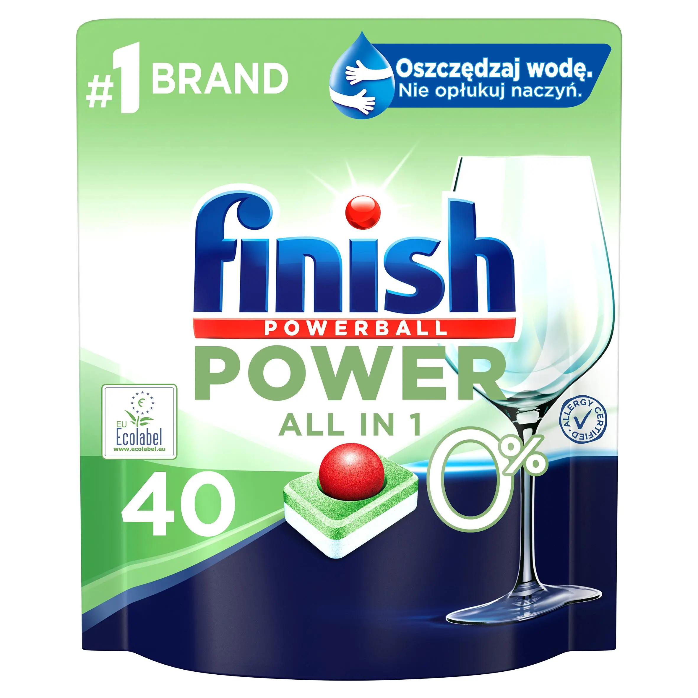 Tabletki do zmywarki Finish Power All In 1 0% 40szt.
